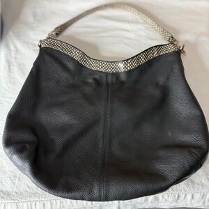 Stefi Talman Black Leather Hobo Bag